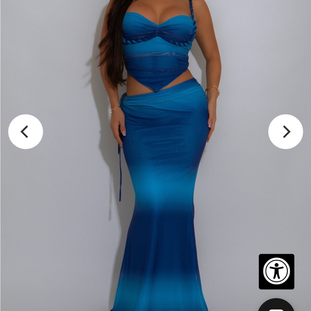 Blue Ombre Maxi 2 piece